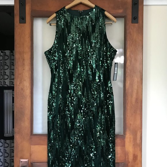 NWT Tahari by Arthur S. Levine Velvet Sequin Dress - Picture 2 of 6